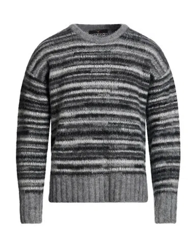 Become Man Sweater Grey Size M Acrylic, Polyamide, Wool, Mohair Wool In Gray