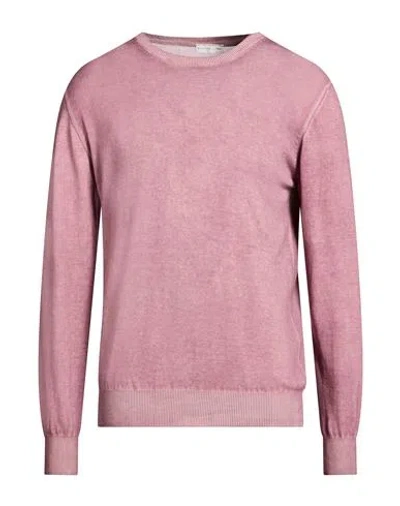 Become Man Sweater Mauve Size 42 Cotton In Pink