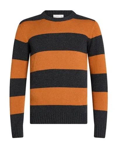 Become Man Sweater Orange Size 36 Merino Wool, Viscose, Polyamide, Cashmere