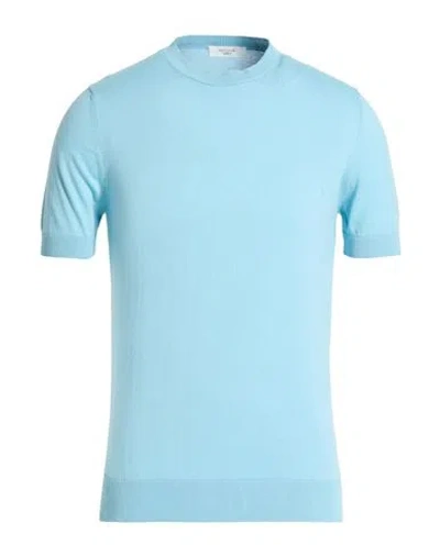 Become Man Sweater Sky Blue Size 36 Post-consumer Recycled Cotton, Cotton