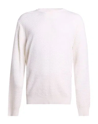 Become Man Sweater White Size 42 Merino Wool, Acrylic