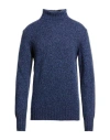 Become Man Turtleneck Blue Size 42 Wool, Polyamide In Blue