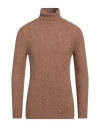Become Man Turtleneck Camel Size 42 Acrylic, Wool, Polyester, Polyamide In Beige