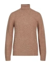 Become Man Turtleneck Light Brown Size 42 Acrylic, Wool, Polyester, Polyamide In Neutral