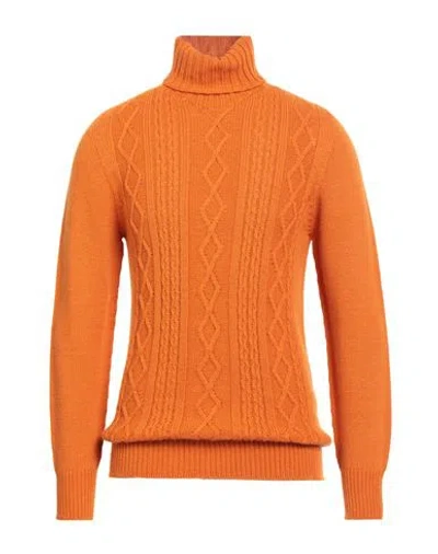 Become Man Turtleneck Orange Size 44 Acrylic, Polyester