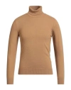 Become Man Turtleneck Sand Size 36 Merino Wool, Viscose, Polyamide, Cashmere In Brown