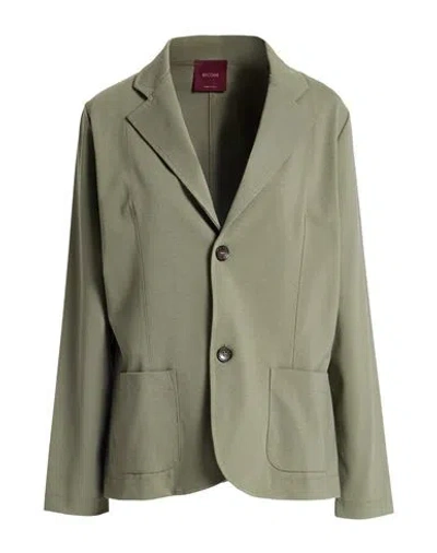 Become Woman Blazer Military Green Size M Cotton, Polyamide, Elastane