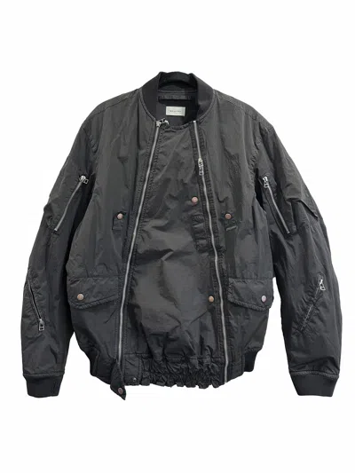 Pre-owned Bed J W Ford Bed Jw Ford Double Zip Bomber Jacket In Black