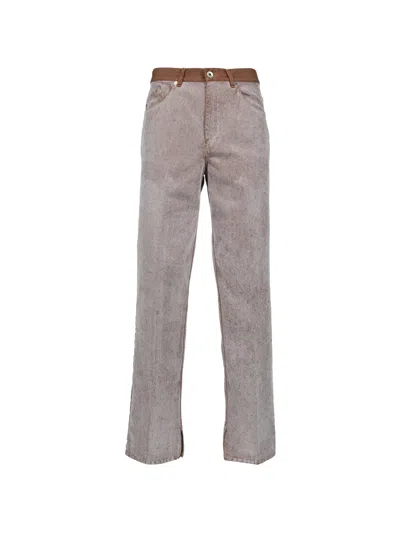Bed J.w. Ford Cotton Trousers In Gray