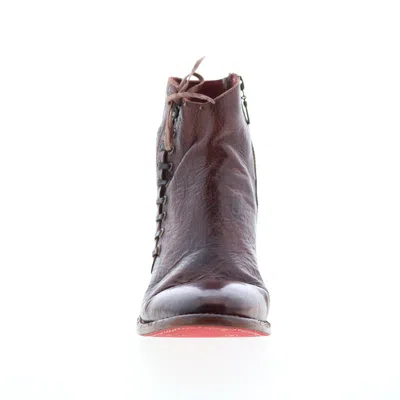 Pre-owned Bed Stu Aldina F328016 Womens Brown Leather Zipper Casual Dress Boots