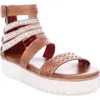 Bed Stu Artemia Platform Sandal In Tan Rustic Nectar Lux