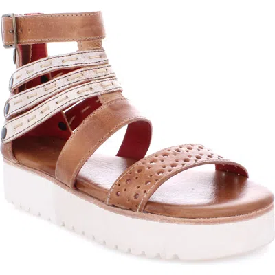 Bed Stu Artemia Platform Sandal In Tan Rustic Nectar Lux