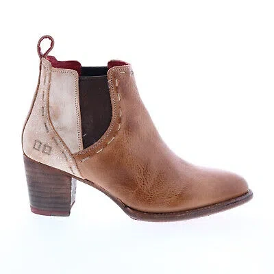 Pre-owned Bed Stu Brie F393023 Womens Brown Leather Slip On Chelsea Boots 10