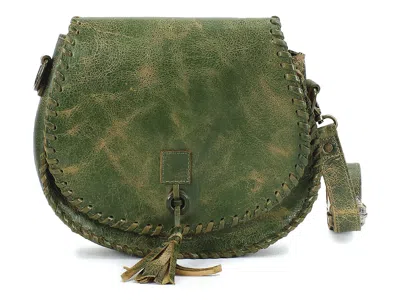 Bed Stu Half Moon Leather Crossbody Bag In Green