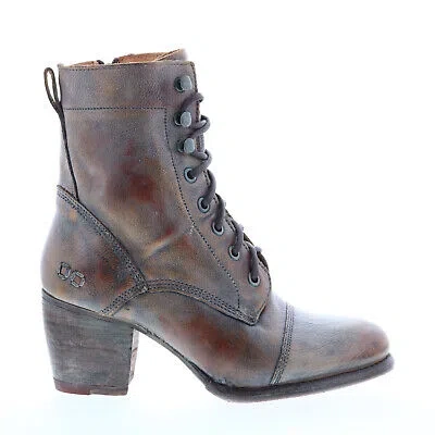 Pre-owned Bed Stu Judgement F385001 Womens Brown Leather Lace Up Casual Dress Boots 6