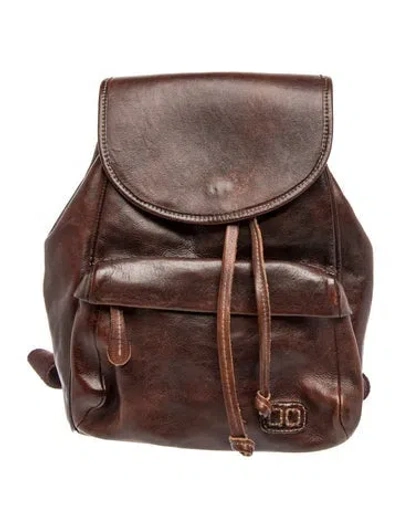 Pre-owned Bed Stu Leather Backpack In Brown