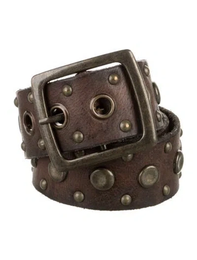 Pre-owned Bed Stu Leather Belt In Brown