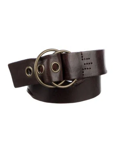 Pre-owned Bed Stu Leather Belt In Brown