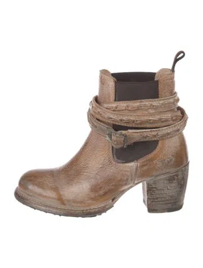 Pre-owned Bed Stu Leather Chelsea Boots In Brown