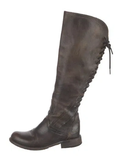 Pre-owned Bed Stu Leather Distressed Accents Riding Boots In Brown