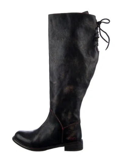 Pre-owned Bed Stu Leather Distressed Accents Riding Boots In Brown