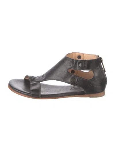 Pre-owned Bed Stu Leather Gladiator Sandals In Black