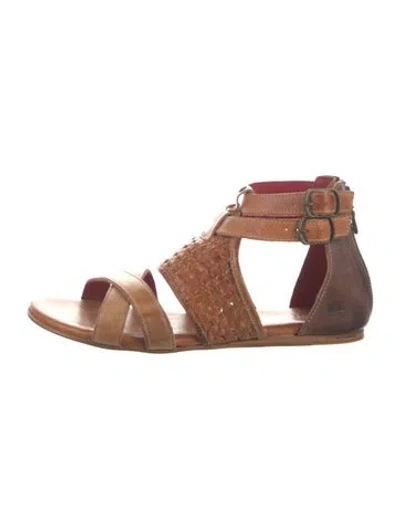 Pre-owned Bed Stu Leather Gladiator Sandals In Brown