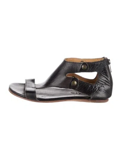 Pre-owned Bed Stu Leather Gladiator Sandals In Grey