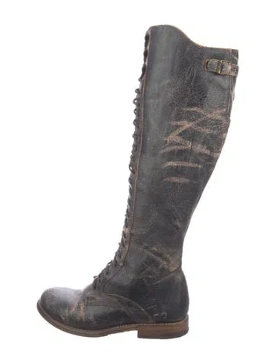 Pre-owned Bed Stu Leather Lace-up Boots In Brown