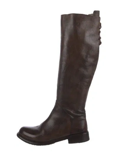 Pre-owned Bed Stu Leather Lace-up Boots In Brown