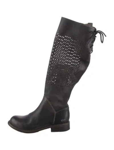 Pre-owned Bed Stu Leather Lasercut Accents Riding Boots In Brown