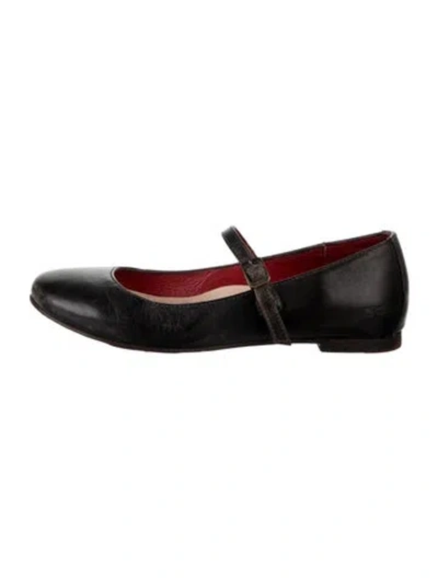 Pre-owned Bed Stu Leather Mary Jane Flats In Black