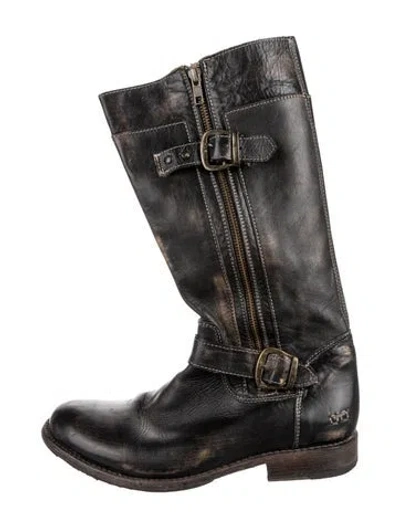 Pre-owned Bed Stu Leather Moto Boots In Brown