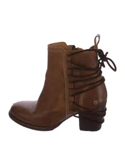 Pre-owned Bed Stu Leather Moto Boots In Brown