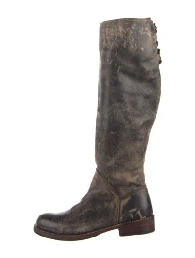 Pre-owned Bed Stu Leather Patterned Riding Boots In Multi