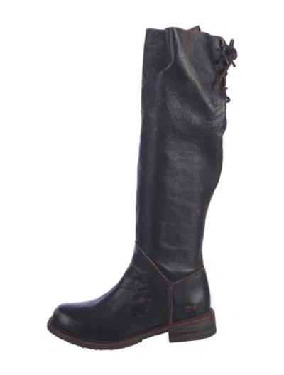 Pre-owned Bed Stu Leather Riding Boots In Blue