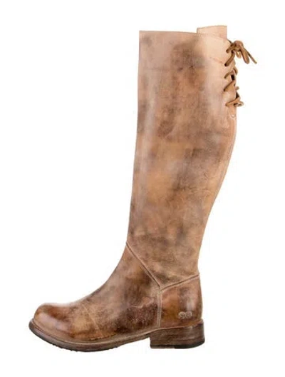 Pre-owned Bed Stu Leather Riding Boots In Neutrals