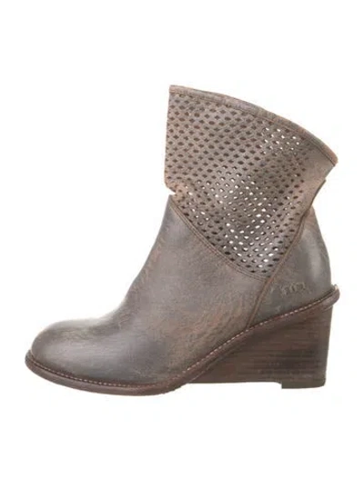 Pre-owned Bed Stu Leather Sock Boots In Gray