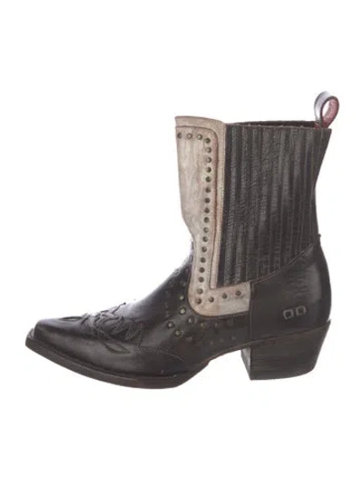 Pre-owned Bed Stu Leather Western Boots In Multicolor