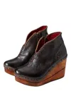 BED STU MARINA ANKLE BOOT IN BLACK/TEAK RUSTIC