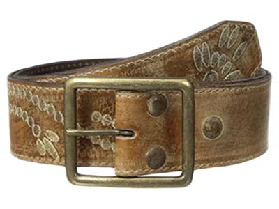 Bed Stu Mohawk Women's Belts Tan Rustic White Bfs: Xl (38" Waist) In Brown