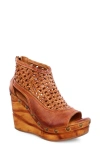 Bed Stu Odette Platform Wedge Sandal In Pecan Dd