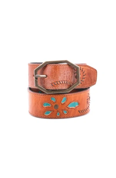 Bed Stu Upswing Ii Floral Inlay Belt In Purple