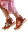 Bed Stu Women's Zoe Ii Sandals In Pecan In Orange