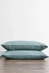 Bed Threads 2-piece French Flax Linen Pillowcase Set In Lagoon At Urban Outfitters