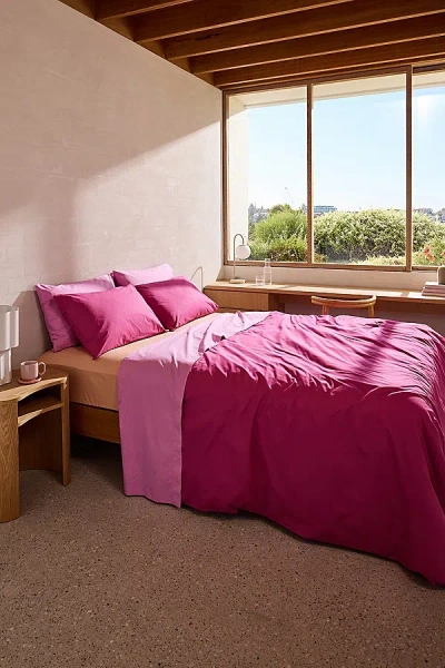 Bed Threads Cotton Percale Bedding Bundle In Berry/bubblegum/butterscotch At Urban Outfitters