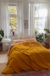 Bed Threads French Flax Linen Bedding Set In Tumeric/terracotta At Urban Outfitters In Yellow