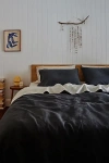 Bed Threads French Flax Linen Duvet Cover In Charcoal At Urban Outfitters In Gray