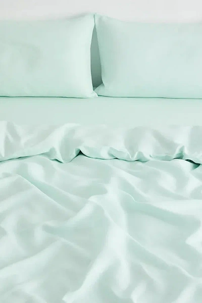 Bed Threads French Flax Linen Duvet Cover In Mint At Urban Outfitters In Blue