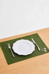 Bed Threads French Flax Linen Les Fruits Placemat Set In Olive At Urban Outfitters In Green